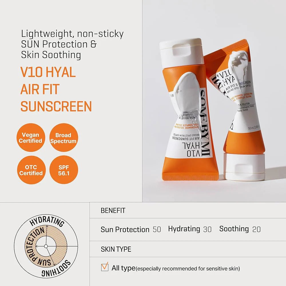 SOME BY MI - V10 Hyal Air Fit Sunscreen Broad Spectrum SPF50 - 50ml