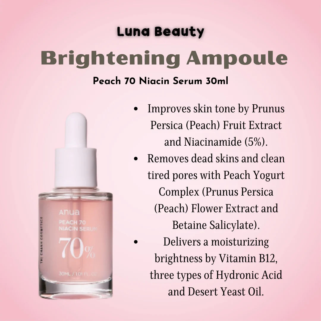 [Anua] Peach 70% Niacinamide Serum 30ml