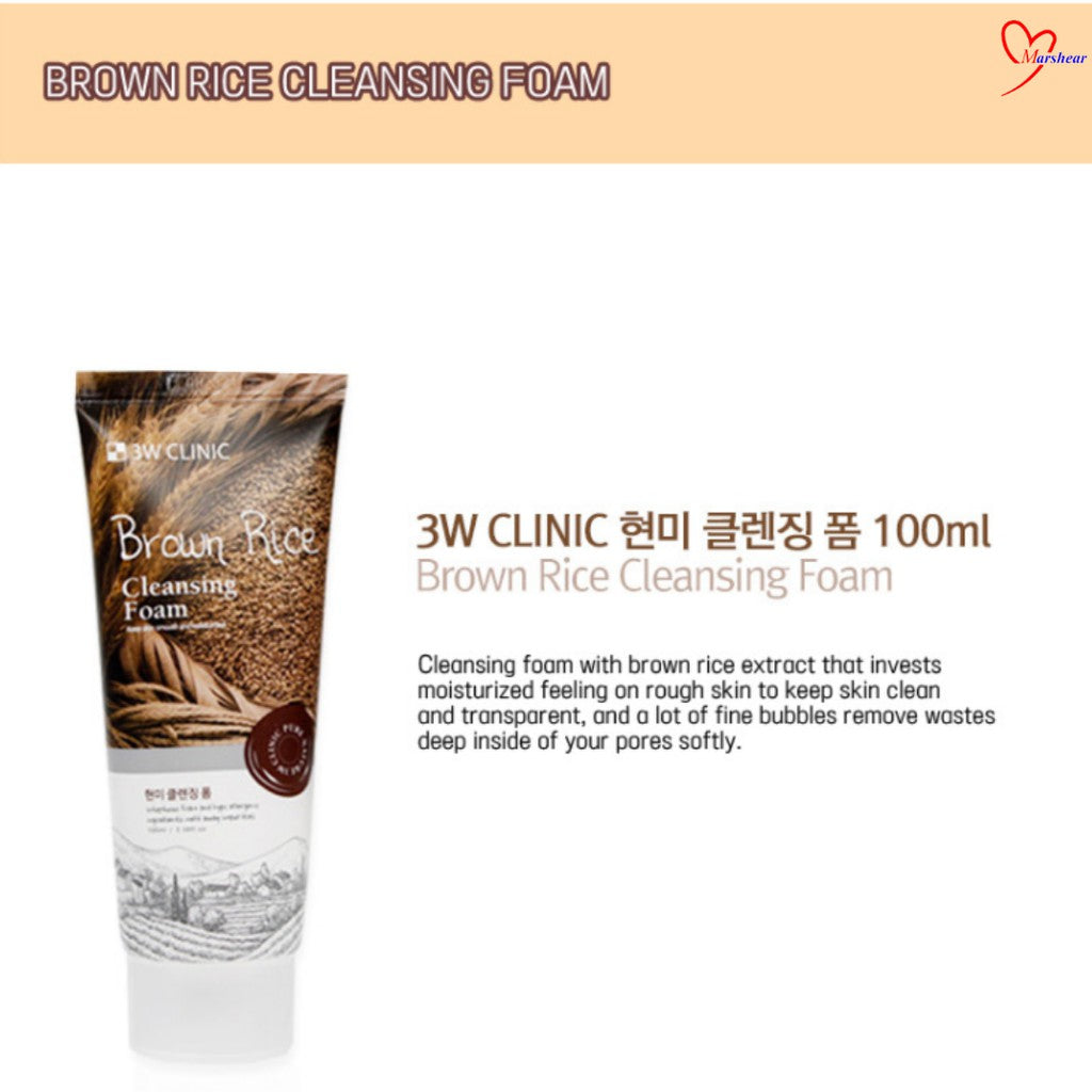 [3W CLINIC] Cleansing Foam - 100ml - Brown Rice