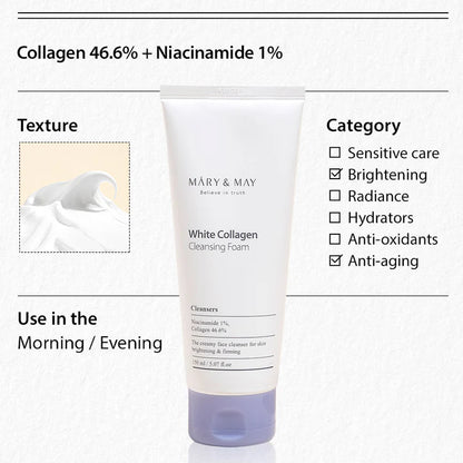 Mary&May - White Collagen Cleansing Foam